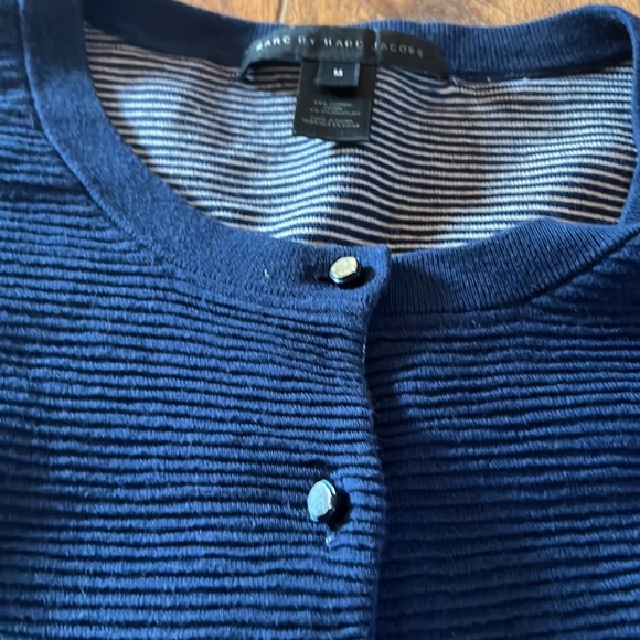 Marc by Marc Jacobs Ribbed Sweater Cardigan Blue - Picture 6 of 16